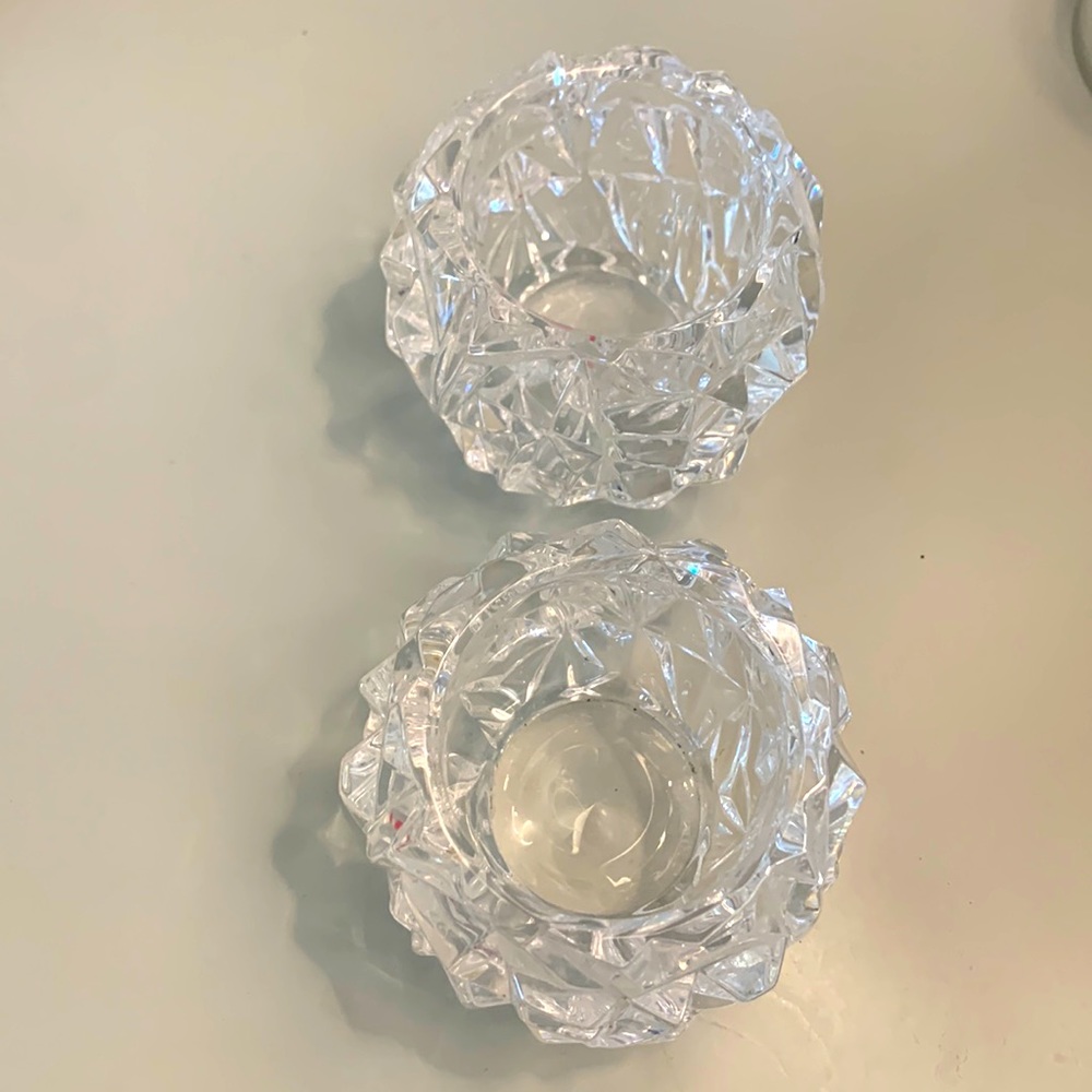 Tiffany & Co. votive candle holders - crystal!